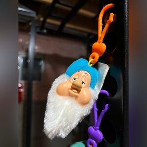 McDonald’s Disney Snow White & the Seven Dwarves Plush Dwarf Head Backpack Clip
